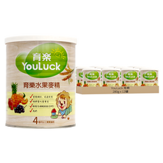 YouLuck 育樂 麥精, 水果, 280g, 12罐