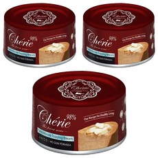 Cherie 法麗 全方位無膠主食貓罐 全貓適用, 3個, 80g, 鮪魚慕斯 + 鯛魚