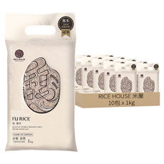 RICE HOUSE 米屋 馥糙米 台灣產, 1kg, 10包