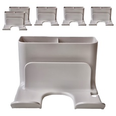 懶角落 壁掛吹風機置物架 白色, 白色置物款, 6個