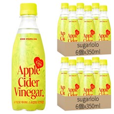 sugarlolo 蘋果醋氣泡飲 鳳梨口味, 12個, 350ml