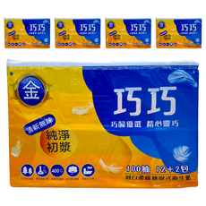 巧巧 抽取衛生紙 100張, 14包, 5袋