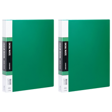 Lan CHYn 連勤牌文具 PP 資料簿 LC-3060 G 60張, 2本, 綠色