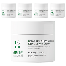 NOSTE Celllike Ultra Rich Moisture Soothing Ato Cream 山茶花舒緩保濕霜 80g, 5罐