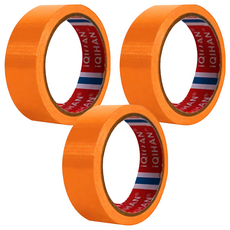 iQIHAN 高黏度強力布膠帶 高硬度 50mm x 20m, 橘色, 3捲