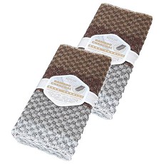 KEYTOSS 詰朵斯 竹炭 厚織粗網沐浴巾 26*90 CM, 顏色隨機, 2個