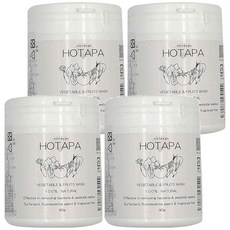HOTAPA 清潔粉 蔬果用, 100% 天然, 有效去除细菌和农药残留, 无表面活性剂，无荧光剂，无香料 - 90g, 4罐