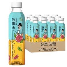 金車 波爾茶 葡萄柚風味, 580ml, 24瓶