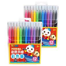 風車圖書 FOOD超人 創意手繪彩色筆 12色, 無毒可水洗, 2盒
