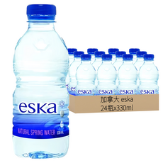 加拿大 eska 天然冰川水 330mL*24瓶 含有多種微量元素 小分子團 PH值7.8 軟水