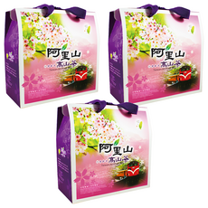 龍源茶品 鑫龍源 阿里山輕焙火極品烏龍茶葉禮盒, 茶葉150g 2罐, 3盒