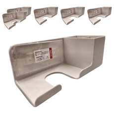 懶角落 浴室分格吹風機架 白色, 1入, 6個