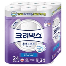 Kleenex 舒潔 三層棉柔捲筒衛生紙 37m, 24捲, 1袋