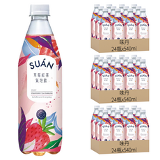 味丹 究.選 SUAN 草莓紅茶氣泡飲, 540ml, 72瓶