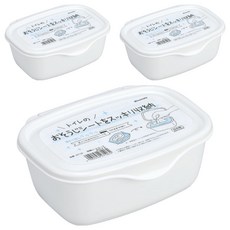 inomata 濕紙巾盒 白色 18.1 x 13.7 x 7.5cm 濕紙巾收納盒 抽取式濕紙巾盒, 3個