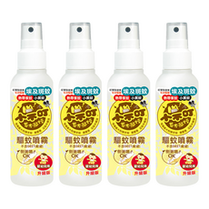 小不叮 驅蚊噴霧 升級版 嬰幼兒用, 特級版歐洲驅蚊配方, 清爽水乳液配方, 120ml, 4瓶