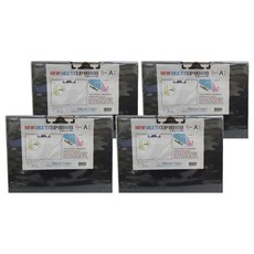 新多功能透明板夾, 4個, 黑色