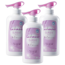 KU.KU Duckbill 酷咕鴨 薰衣草嬰兒沐浴乳，天然/舒眠/滋潤，600ml, 3瓶