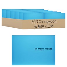 ECO Chungwoon 橫式文件夾板 A5, 天藍色, 12本