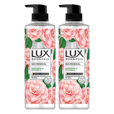 LUX 麗仕 植萃香氛沐浴露，粉梔子花香，含左旋維他命C，滋潤肌膚, 550g, 2瓶