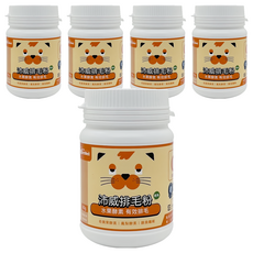 PetWell 沛威 排毛粉, 60g, 貓, 水果酵素 有效排毛, 溫和化毛, 5罐