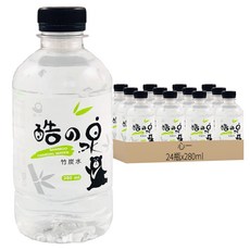 心一 酷之泉竹炭純水, 280ml, 24瓶
