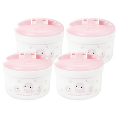 KU.KU Duckbill 酷咕鴨 密封式兩用粉撲盒 粉色 4個