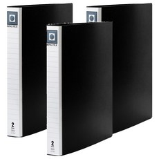 連勤 pp二孔1圓型夾 加厚板 lc-9002 k, 黑色, 3入