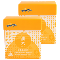High Tea 伂橙 漢方茶 人蔘黃耆茶 PLA玉米澱粉環保材質立體茶包 無添加人工香料 不含咖啡因, 4g, 10包, 2盒