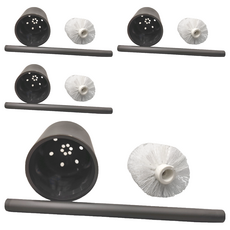 妃妮嚴選 太空鋁馬桶刷 壁掛馬桶刷 無痕貼, 槍灰色, 4個