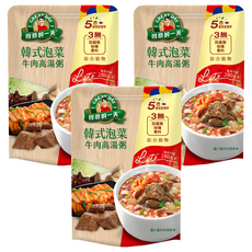 得意的一天 泡菜牛肉高湯粥, 350g, 3包