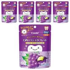Combi 康貝 teteo無糖口嚼錠 60粒入 木糖醇添加, 葡萄, 48g, 5包