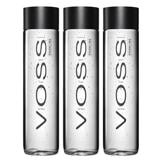 VOSS 芙絲 挪威氣泡礦泉水 香檳級綿密氣泡 玻璃瓶裝, 375ml, 3瓶