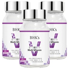 BHK's 綜合維他命錠，13種關鍵營養，補充飲食缺口, 60顆, 3罐