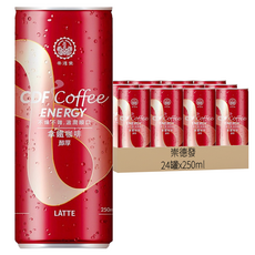崇德發 CDF 能量拿鐵咖啡 醇厚, 250ml, 24罐