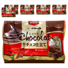 Takaoka 高岡食品 原味生巧克力, 入口即化 絲滑軟綿 可可風味, 140g, 6袋