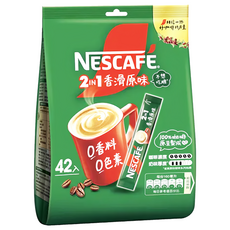 NESCAFE 雀巢咖啡 二合一即溶咖啡 香滑原味, 11g, 42包, 1袋