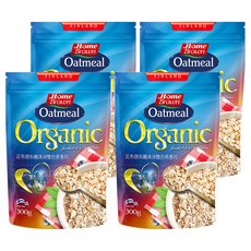 紅布朗 有機冰河雙色燕麥片, 100%全穀, 來自芬蘭, 300g, 4包