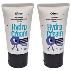 Oher 歐爾 保濕霜, 50ml, 含有角鯊烷和半乳糖酵母濾液, 補水舒緩肌膚, 2瓶