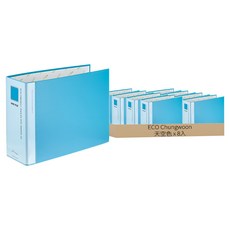 ECO Chungwoon 彩色活頁夾 2孔 9 x 7cm, 天空色, 8入