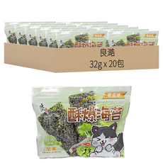 良澔 酥爆海苔 芥末風味, 32g, 20包