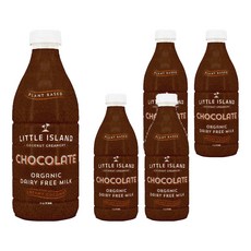 LITTLE ISLAND 壽滿趣 紐西蘭小島有機巧克力植物奶, 紐西蘭原瓶進口, 有機認證, 無乳製品全素可, 1L, 5瓶