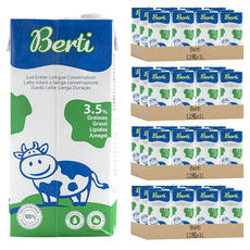 Berti 歐洲寶貝優質保久牛乳, 48瓶, 1L