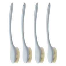 小麥購物 L939 長柄軟毛搓背刷, 4支, 1入, 灰色