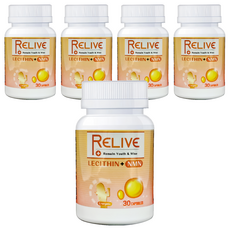 RELIVE 卵磷脂 + NMN, 500mg, 30顆, 5罐