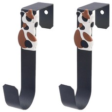 TRENY 簡約貓咪門後掛鉤 混合色 牆面掛勾 無痕掛勾 創意掛勾, 黑色 + 白色 + 棕色, 貓咪 黑色 + 白色 + 棕色, 2入