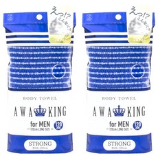 YOKOZUNA CREATiON 濃密起泡 擦澡巾 特硬 28x120cm, 深藍色, 1個裝, 2條