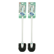 巧巧 抗菌馬桶側邊刷 8 x 8 x 48cm, 黑白色, 2個