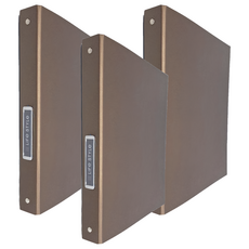 Sunny 三瑩文具 SHINE 珠光系列 LIFE STYLE 4孔夾 A4 264 x 322 x 40mm, 咖色, 3個