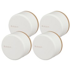 KOKUYO 國譽 Bobbin 紙膠帶攜帶盒 附切割器 附閘門保護紙膠帶, 白色, 4個